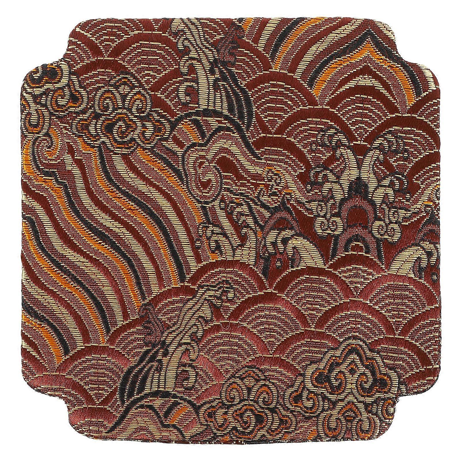 Fabric Cup Mat Cloth Cushion For Women And Men At Home Use With Coffee Color And Square Design 1Pcs