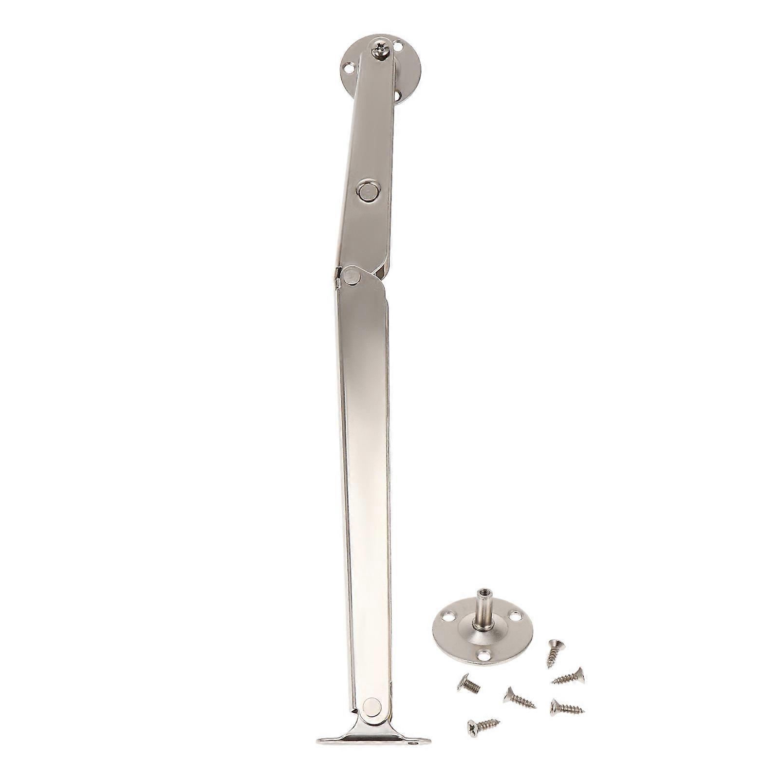 Durable Gas Spring Lid Support Hinge with Silent Buffering and Strong Support for Tatami Silver