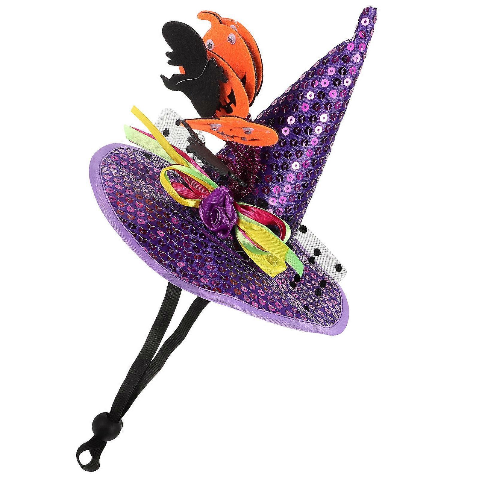 Funny Halloween Pet Cat Hat – Lightweight Cosplay Accessory for Dogs & Cats, Purple Pumpkin Lizard Design, Ideal for Halloween Parties & Costume