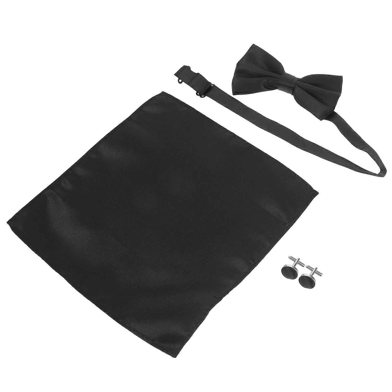 Decorative Costume Accessories Including Bow Tie And Cufflinks For Men Ideal For Weddings Birthdays And Daily Wearing 1 Set