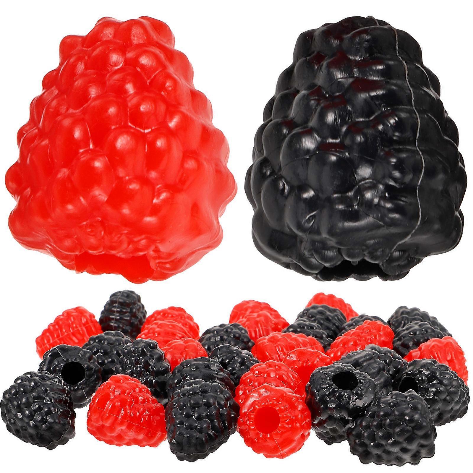40pcs Artificial Raspberry Decor | Realistic Fruit Models for Home, Kitchen & Event Decoration | Photo Props & Creative Display Accessories