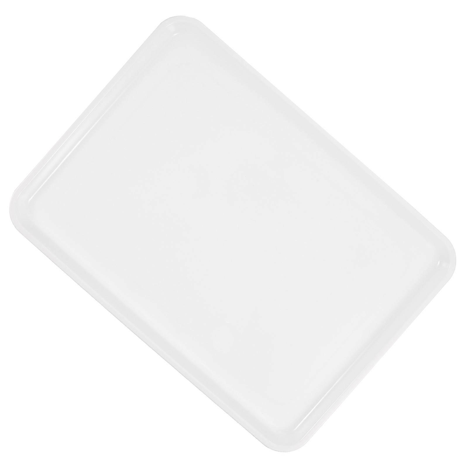 Dessert Tray Cake Display Plate Rectangle White 1Pack For Restaurant Dinner