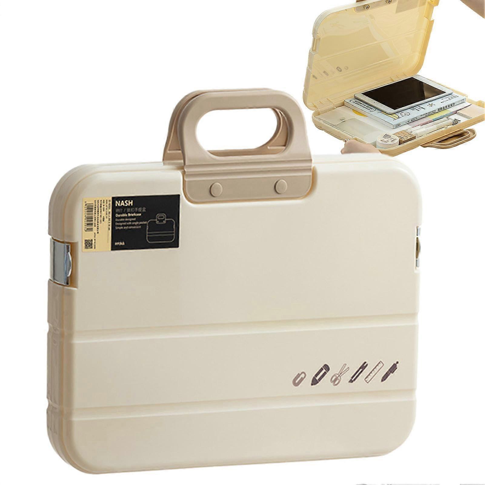 Portable document case, file folder organizer bag  Dustproof storage for home, travel