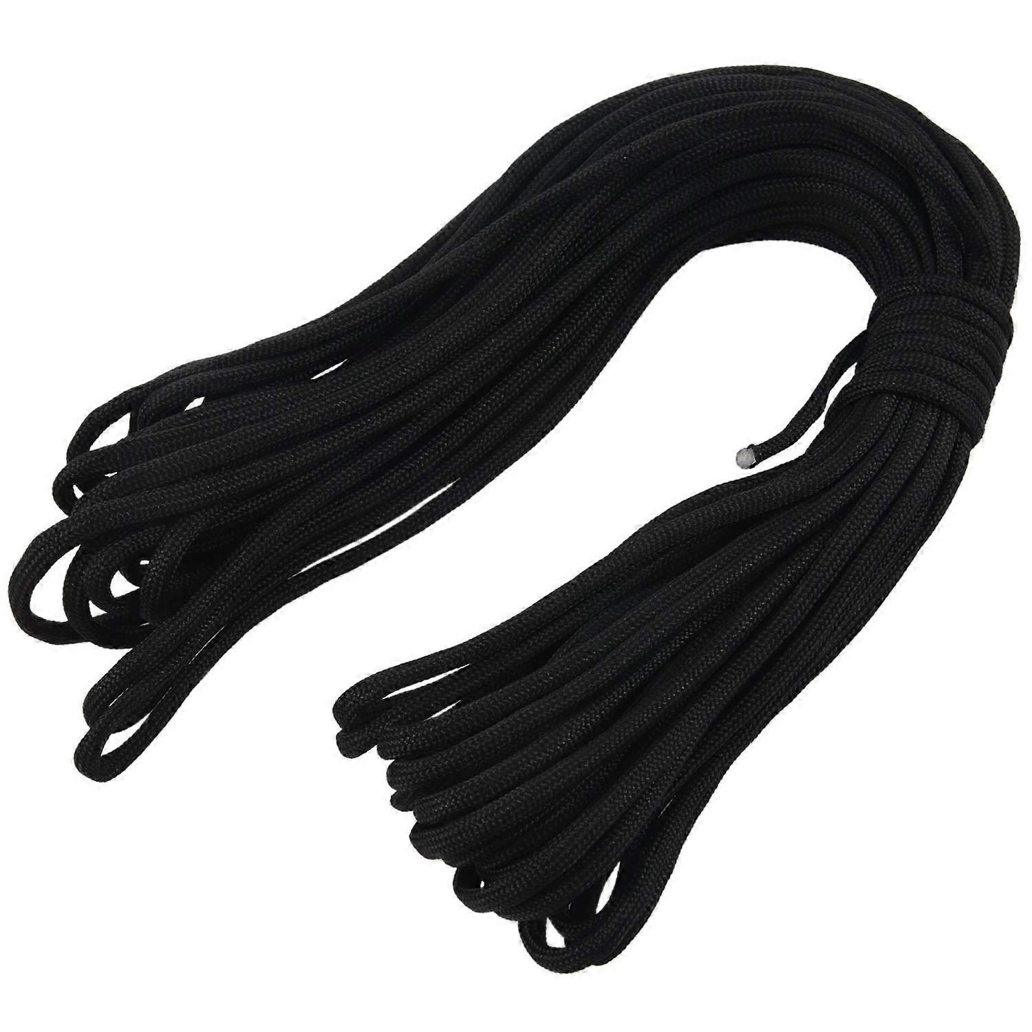 Paracord 550 Parachute Cord 7 Core Strands Durable For Camping And Survival Rope Black 15m