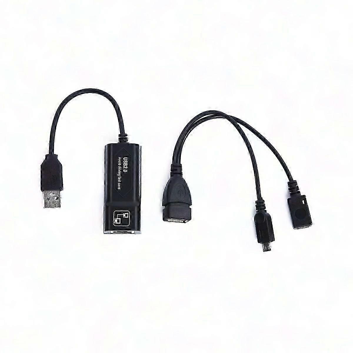 USB 2.0 to RJ45 Ethernet Adapter with Micro OTG Cable for Fire TV Stick & Android Devices