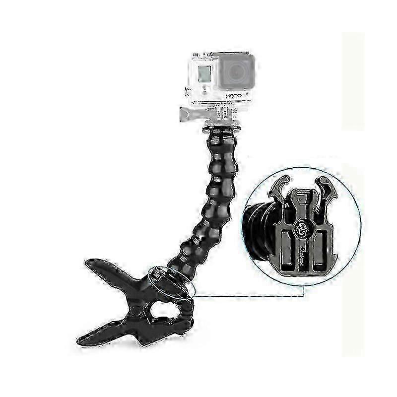 Gopro Hero 9/8/7/6/5/4/3 Compatible Flexible Clamp Mount For Arlo Pro/go Action Cameras Hr