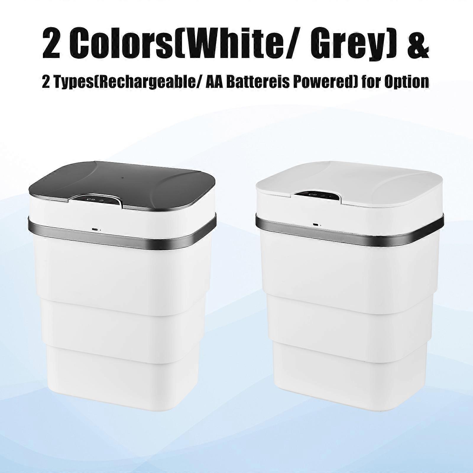Automatic Touchless Infrared Sensor Trash Can 9.5L White Folding