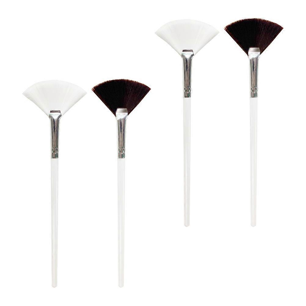 4PCS Soft Fan Facial Mask Applicator Brushes for Smooth, Even Application – Skin Friendly, Easy to Clean Tools for Masks and Serums