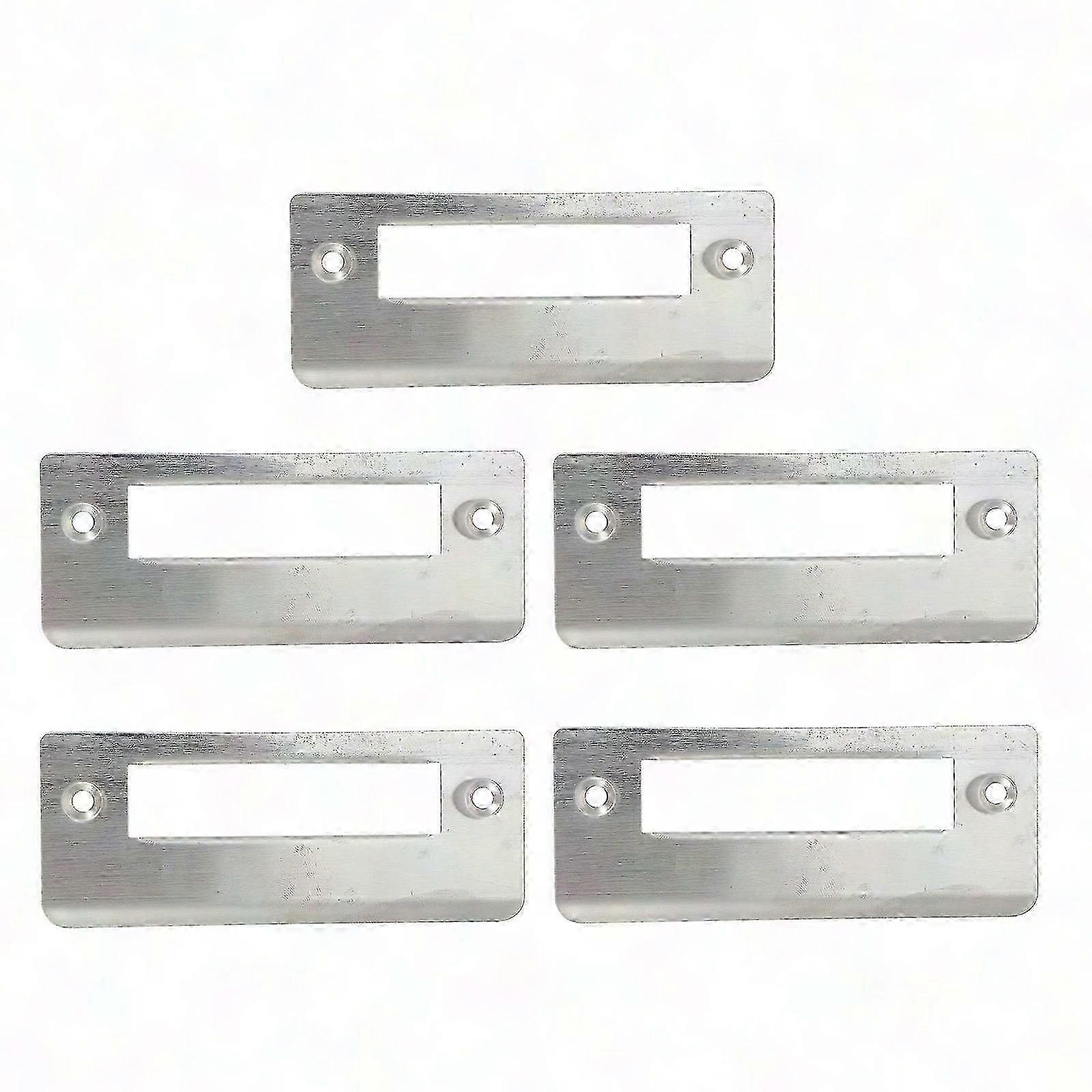 5 Pcs Metal Door Reinforcement Plate - Adjustable Strike Plate & Door Guard for Enhanced Security