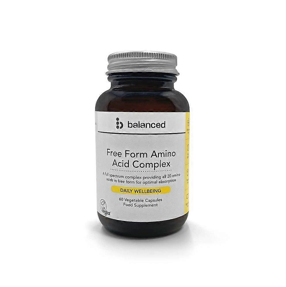 Balanced Free Form Amino Acid Complex 60 Veggie Caps - Reusable Bottle - 3 Pack