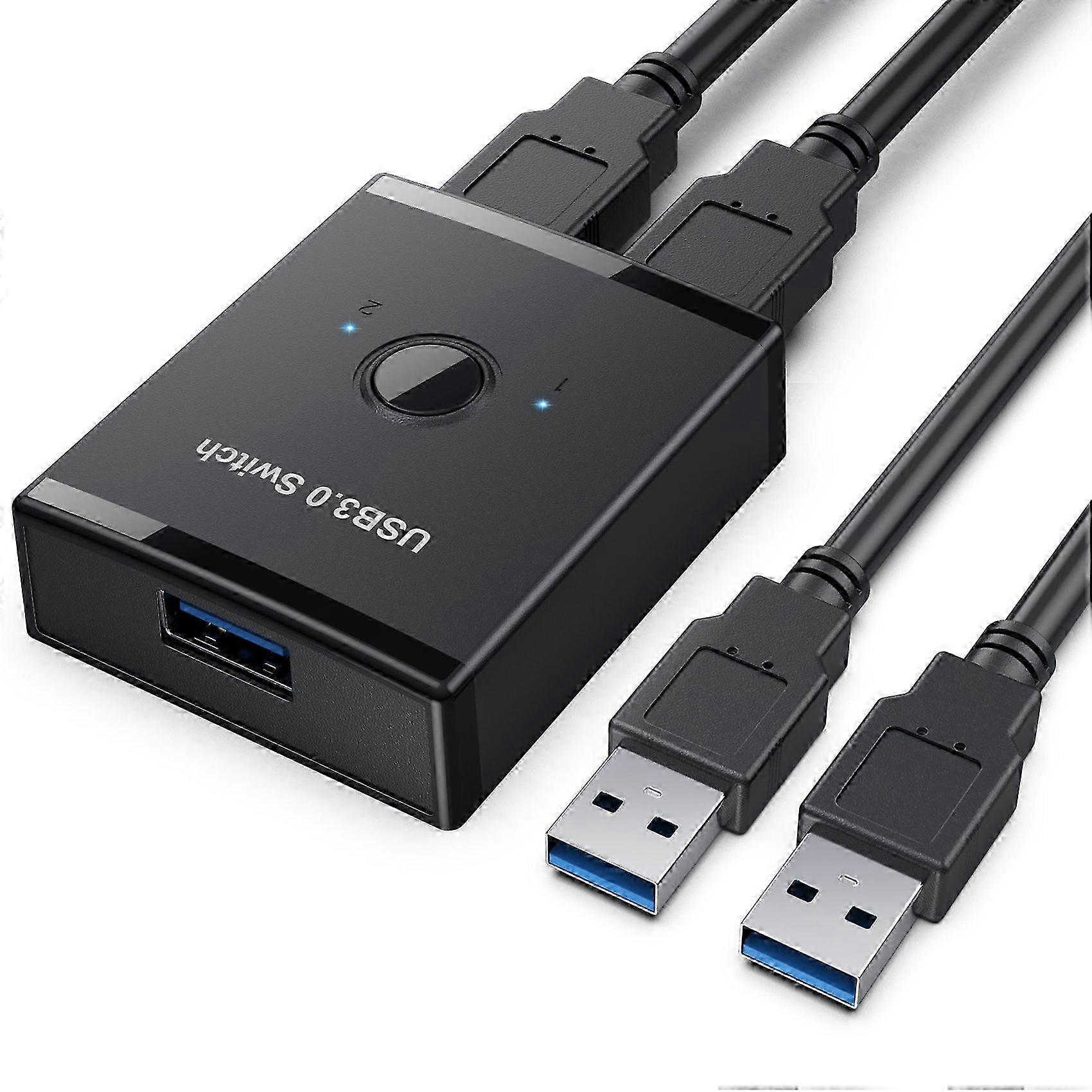 Bidirektionaler USB 3.0-Switch: Gemeinsame Nutzung von Drucker- und USB-Geräte-Peripheriegeräten mit 1-in-two-out-Funktionalität