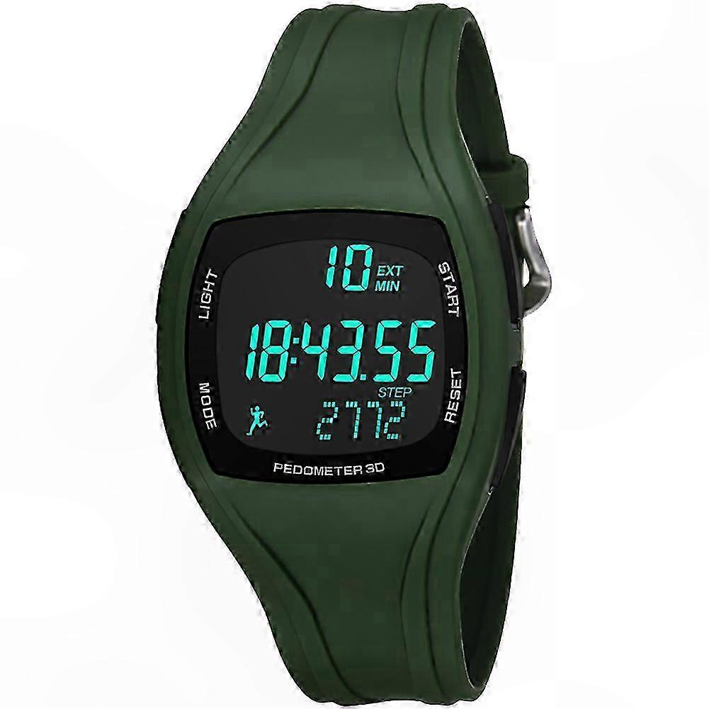 Digital Wrist Watch with 3D Pedometer, Alarm, Chronograph, and Multifunction for Men, Waterproof Design