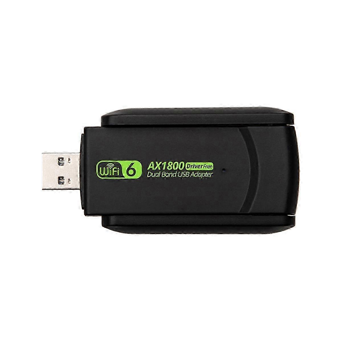 1800Mbps WiFi 6 USB Adapter 802.11AX 2.4G/5GHz USB3.0 Wireless Wi-Fi Ethernet Dongle Network Receiver Card Free Driver