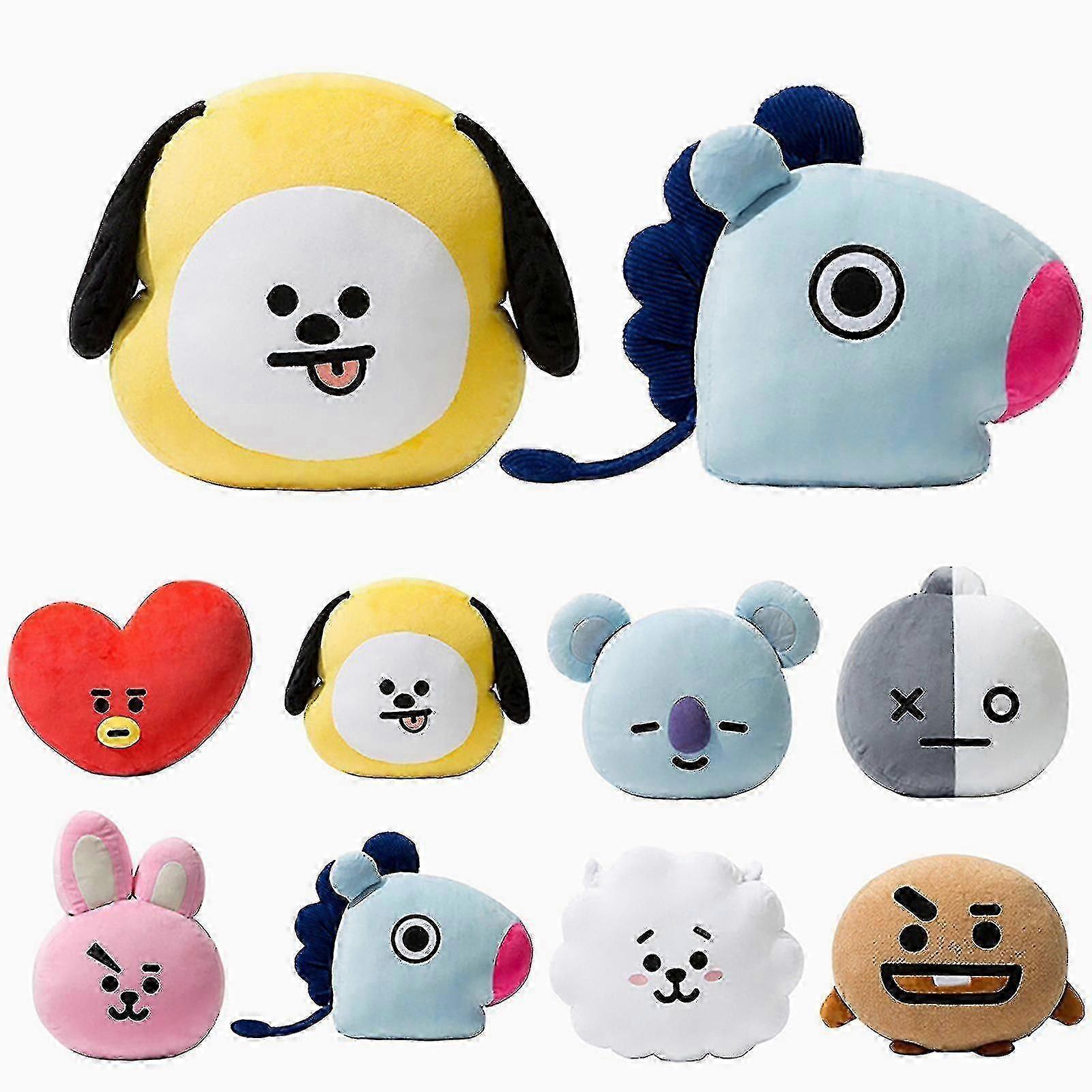 ソフトぬいぐるみピロークッションかわいいおもちゃKpop BTS BT21タタショッキーRJスガクッキーキッズチルドレンギフトA.c