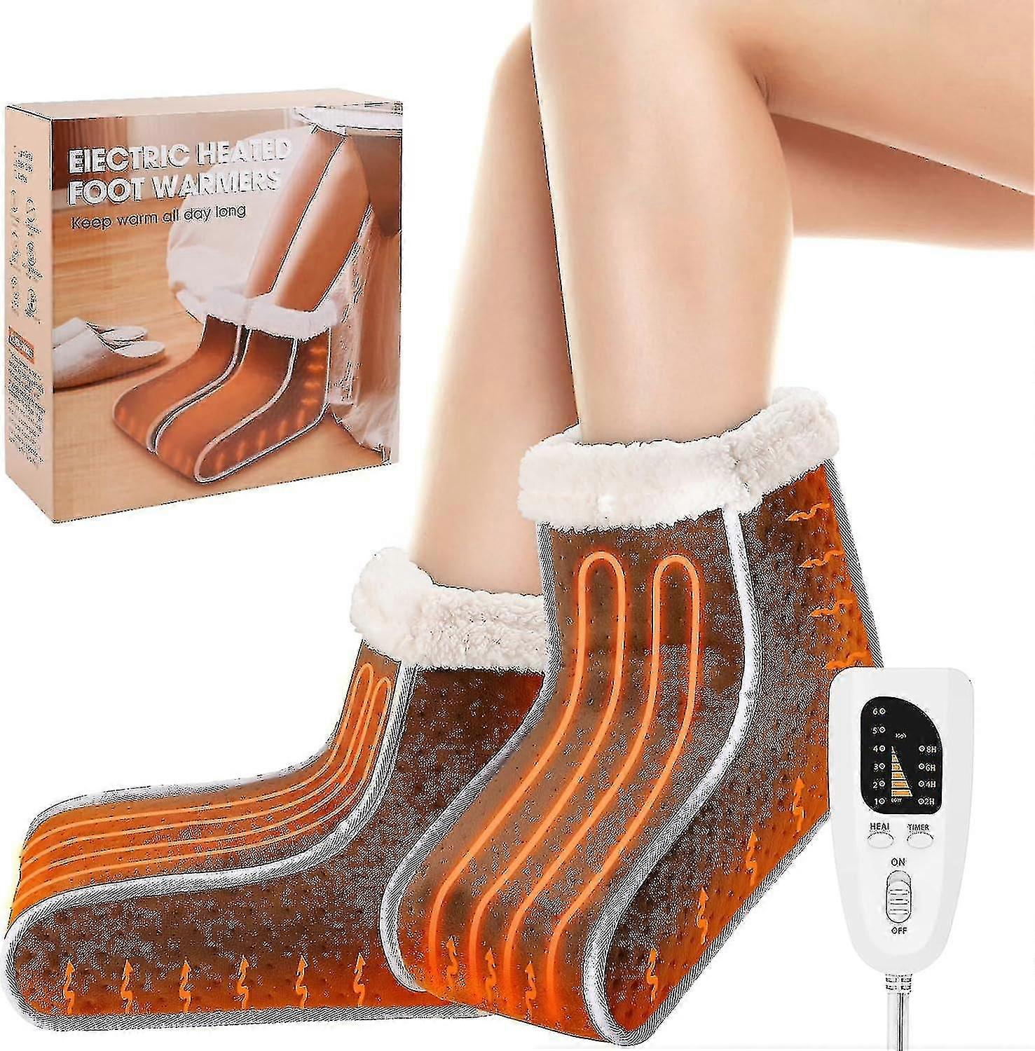 Split Electric Foot Warmer Quick Heating Pad For Feetuniversal Size...