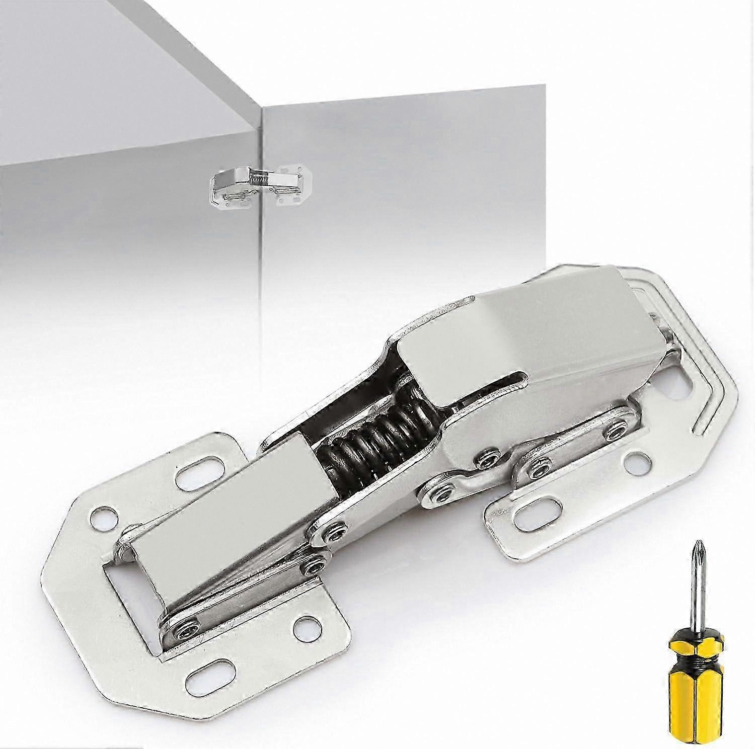 Soft Close Hidden Hinges 2-Pack for Kitchen Cabinets Surface Mount Cabinet Hardware