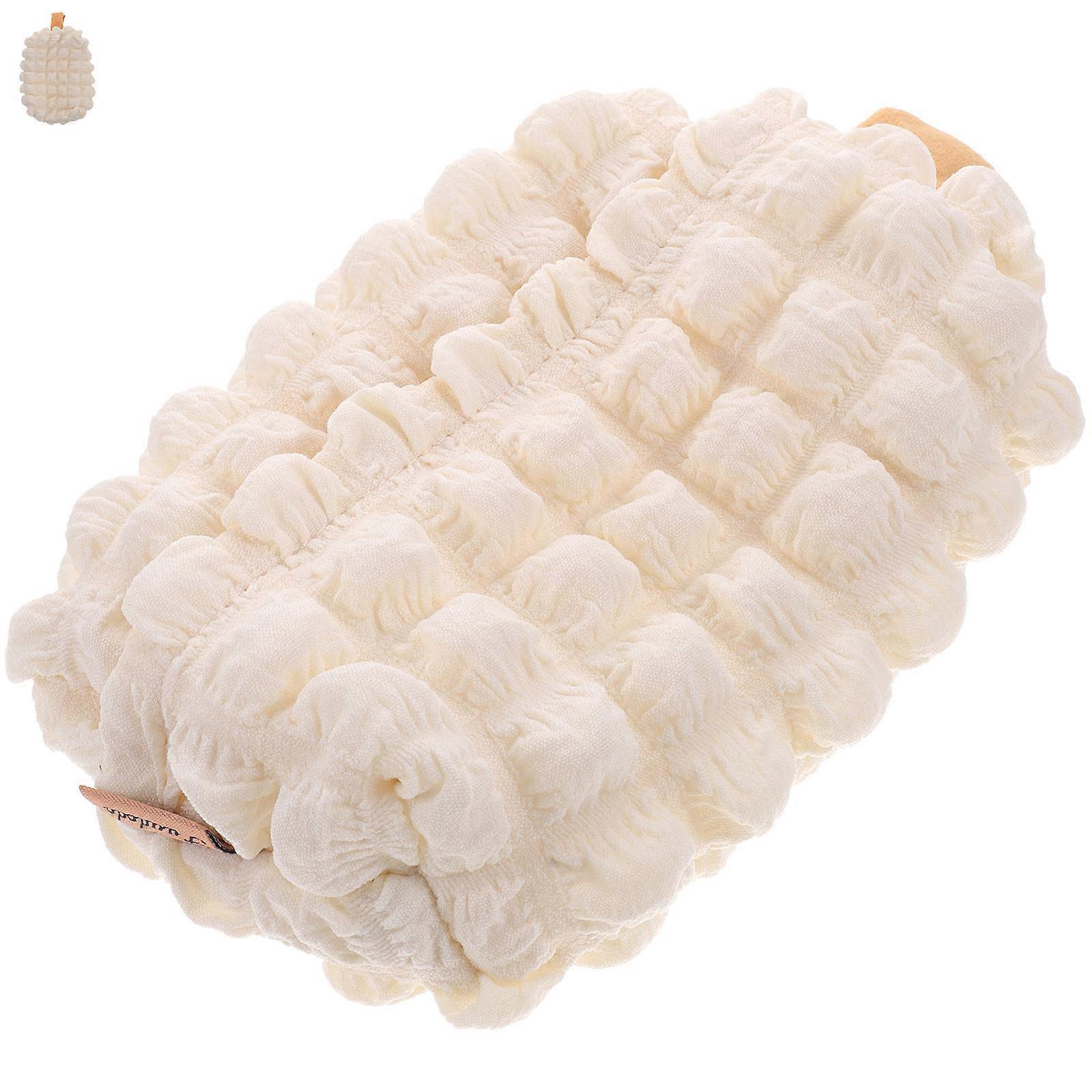 White Plush Tissue Box Cover for Car Home Office with Lanyard Design Convenient Storage Solution