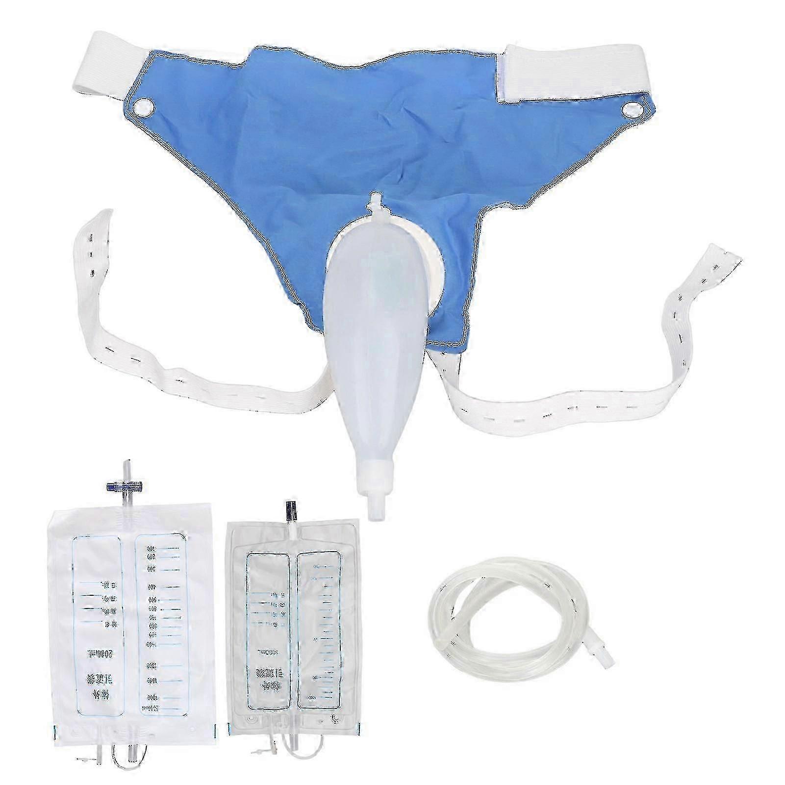 wearable urine bag with catheter 1000ml 2000ml for men and elderly