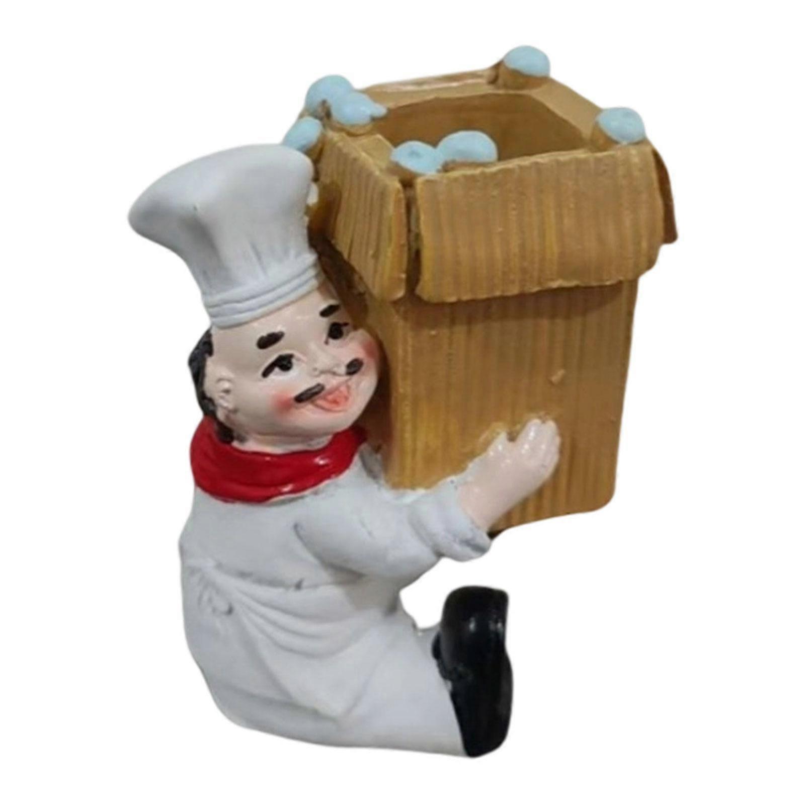 Chef Toothpick Holder Toothpicks Container Centerpiece Cute Display Lovely