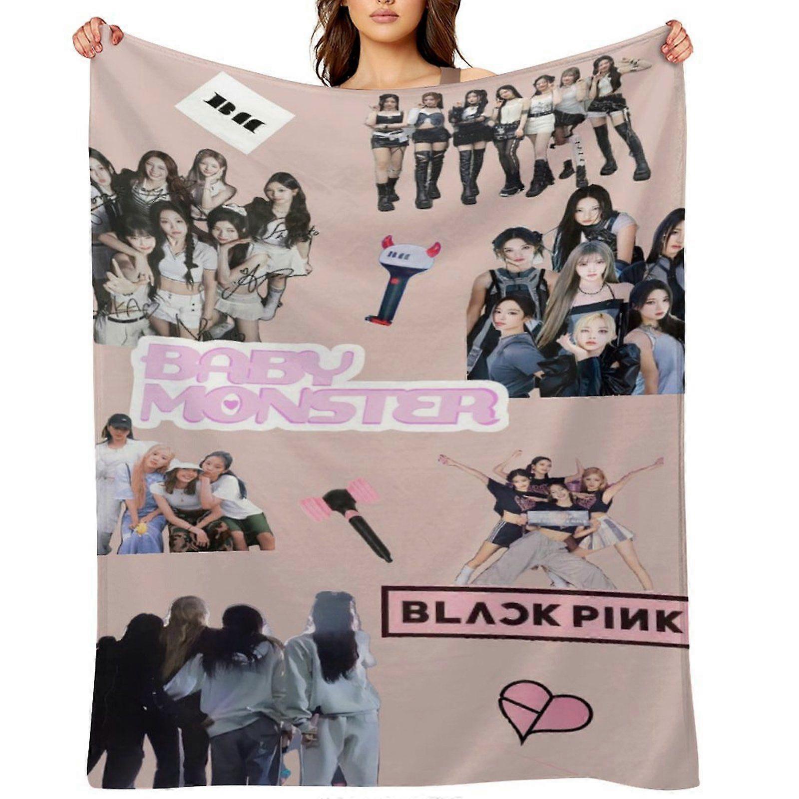 BLACKPINK رمي بطانية هدية ، بطانية من الفانيلا ، مناسبة للرجال والنساء ، مناسبة لجميع الفصول ، بطانية دافئة ، ديكور منزلي (526) 125x100 سم