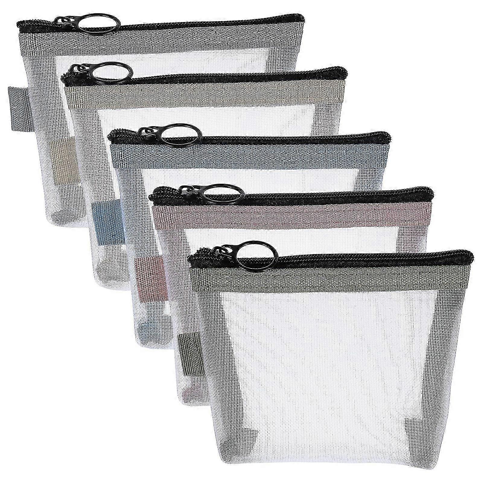 2025 5PCS Transparent Mesh Storage Bag Convenient to Carry with Lightweight Material Suitable for Passport Boarding Pass