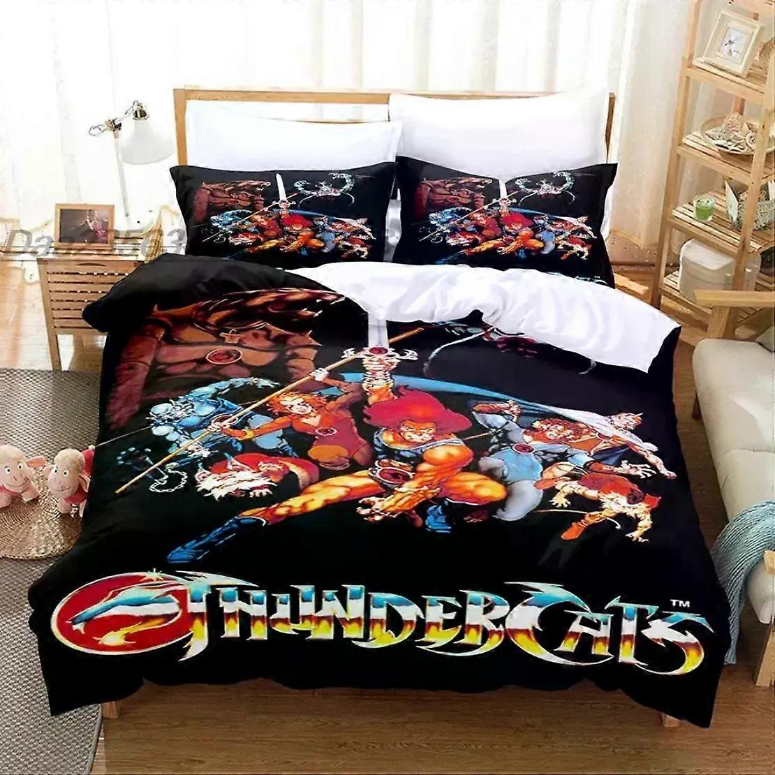 TE3105 Animation Thundercats Bedding Set Thundercats Quilt cover Single Twin Full Queen King Size Bed Set for children and adults