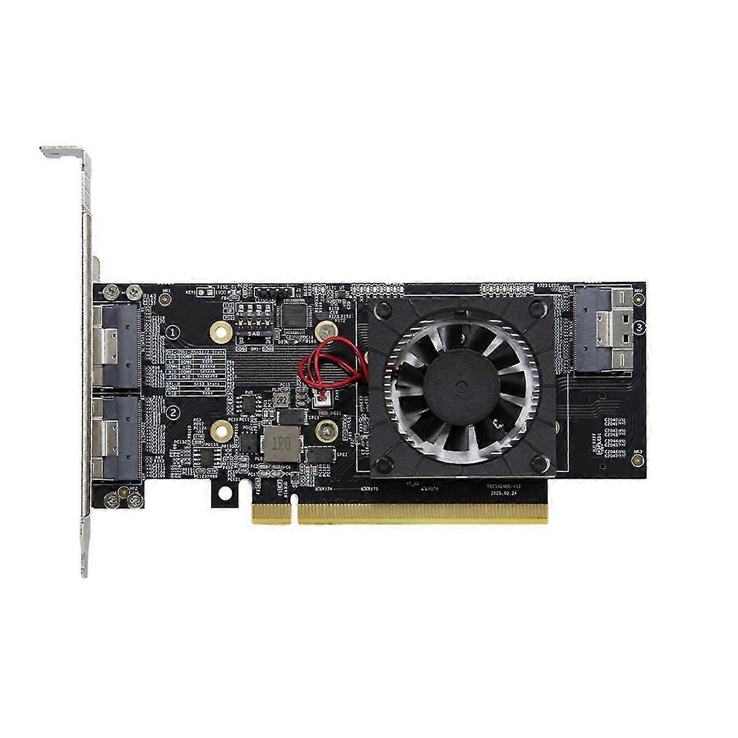PCIe 3.0 X16 Expansion Card PLX8749 Split-Free M.2 NVME SSD Expansion Card Compatibility External Graphics Card