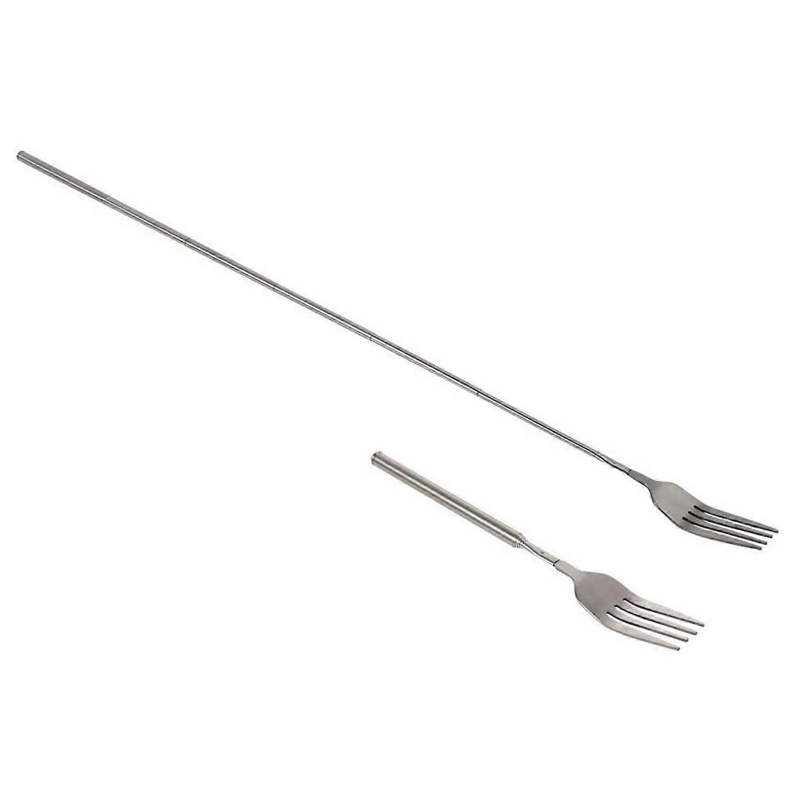 Fondue Forks, Stainless Steel ColorCoded Cheese And Fruit With HeatBlocking Handle For Chocolate Fountain Silver 1 Pc