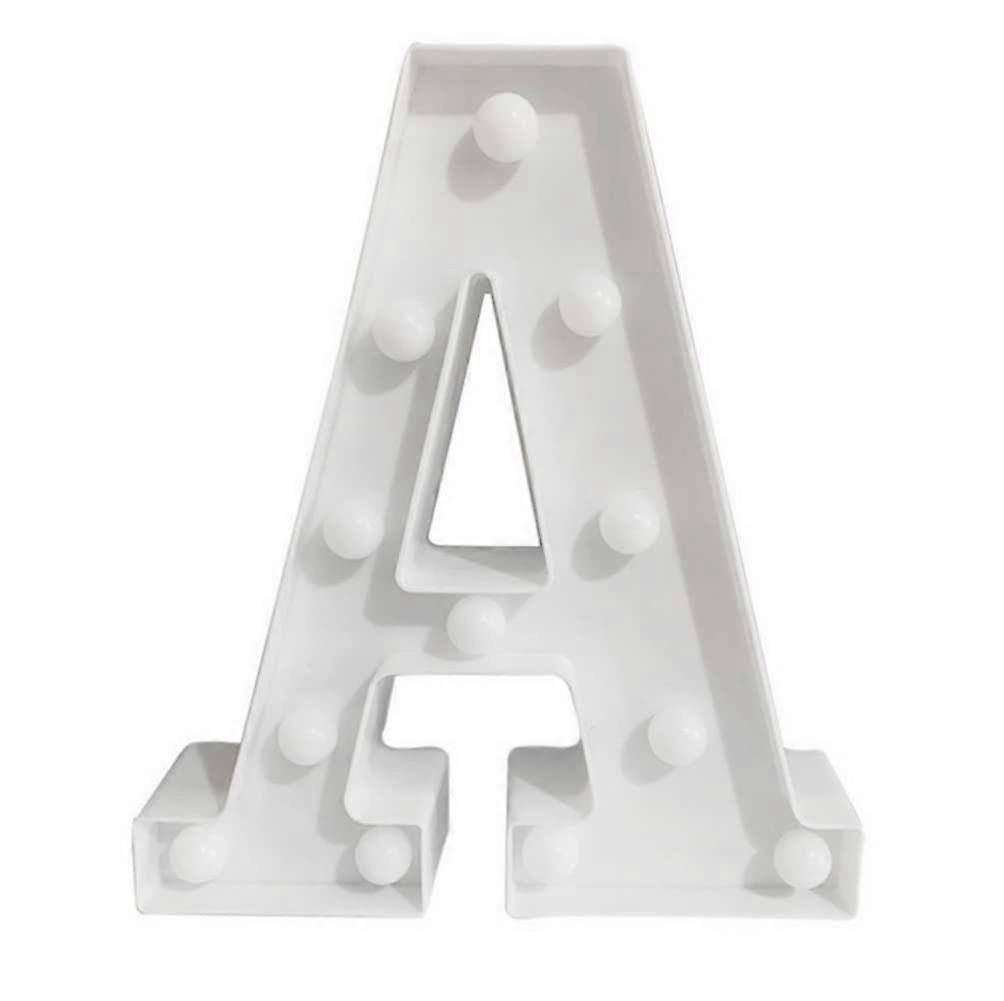 Alphabet LED Letters Light Up Numbers White Plastic Letter Set A To Z 09 Standing Decor