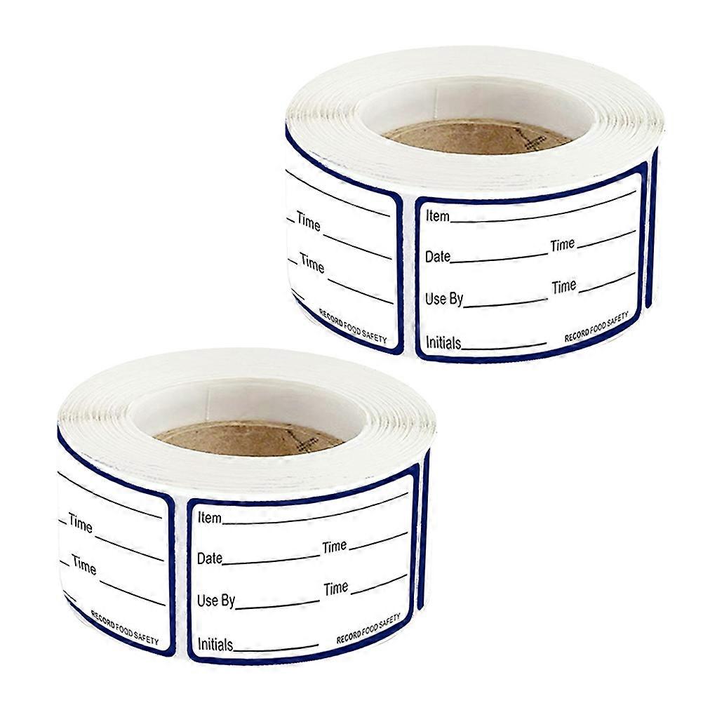 Writable Food Date Sticker Kitchen Food Storage Label Set with 8 Rolls