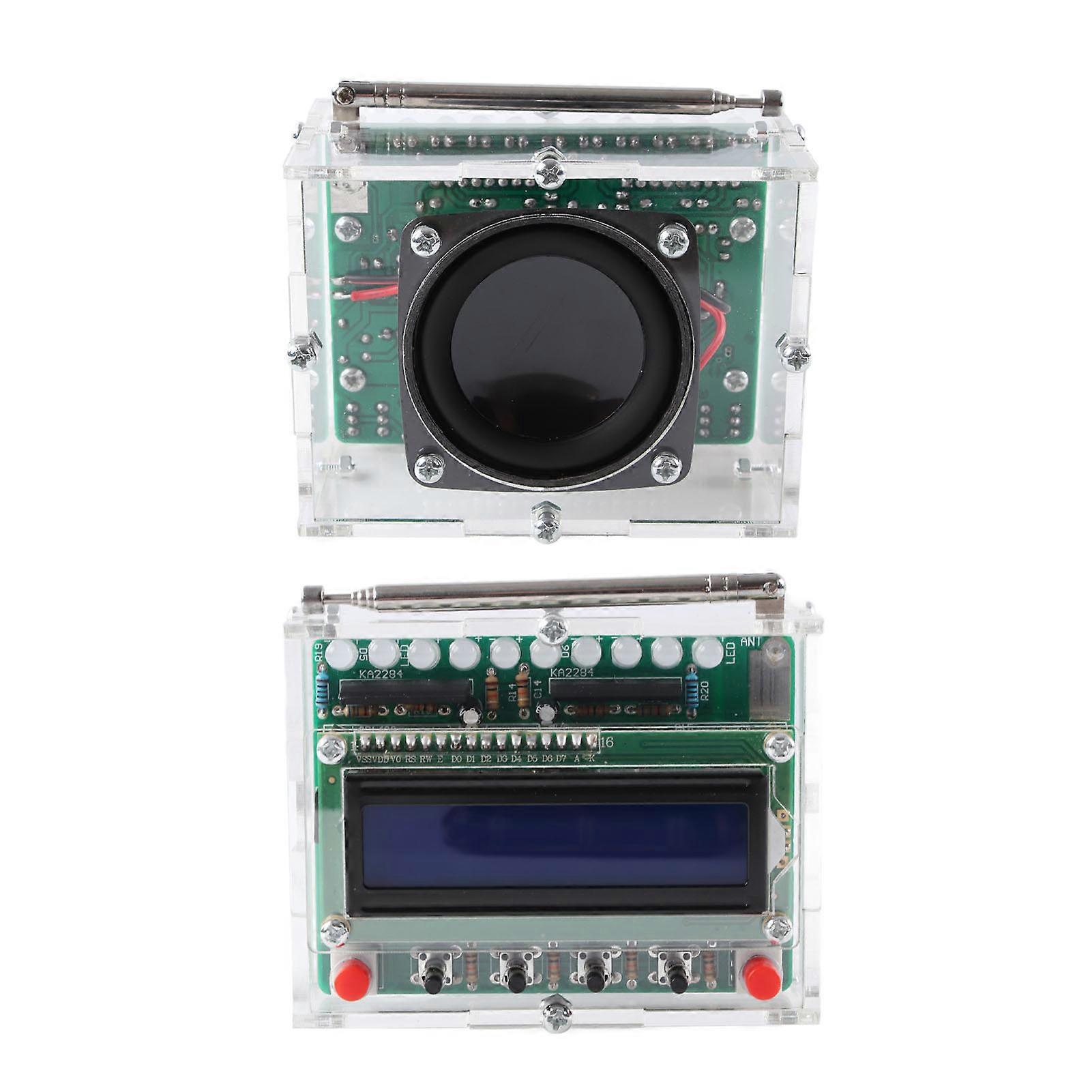 DIY FM Radio Receiver RDA5807 87-108MHz LCD Display 5W AMP