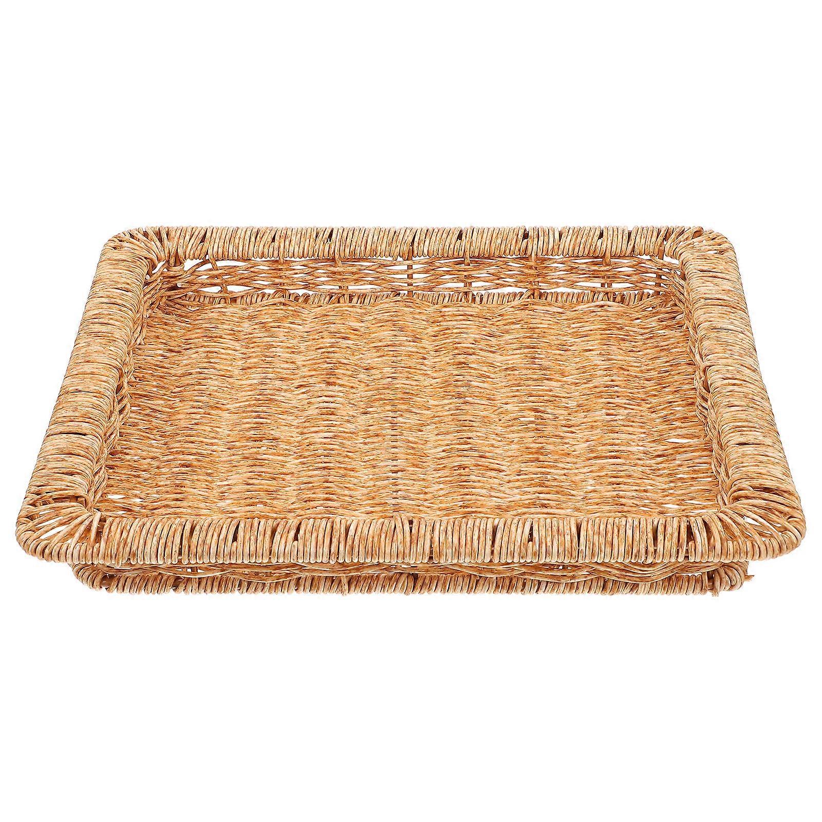 Fruit Basket Bread Basket for Storage Use 1Pcs Light Brown Handmade