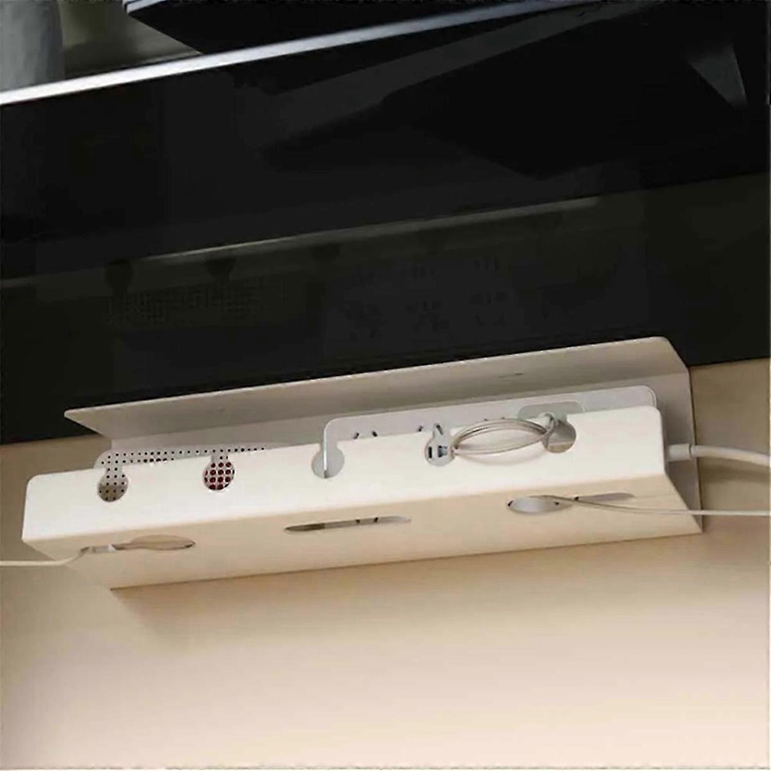 Under Desk Cable Management Cable Tray Power Strip Wire Box
