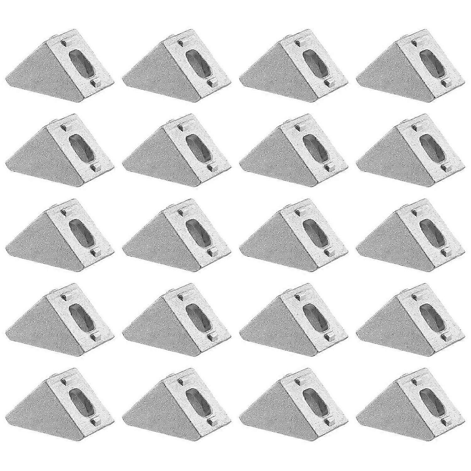 20Pcs 2020 Corner Fitting Angle Aluminum 20 X 20 L Connector Bracket Fastener Match Use 2020 Industr