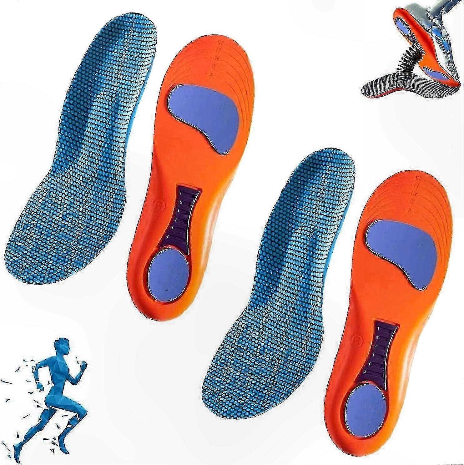 Comfort Cushioning Insoles for Plantar Fasciitis Relief in Work and Sports Shoes with Arch Support