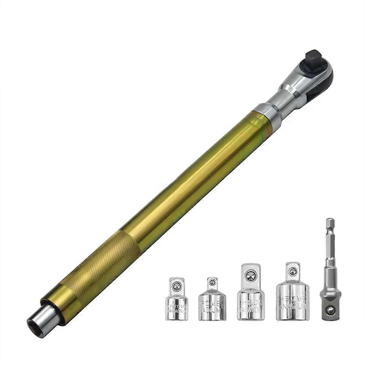 Offset Impact Extension Wrench,1/2 Manual Automatic with 4 Adapter