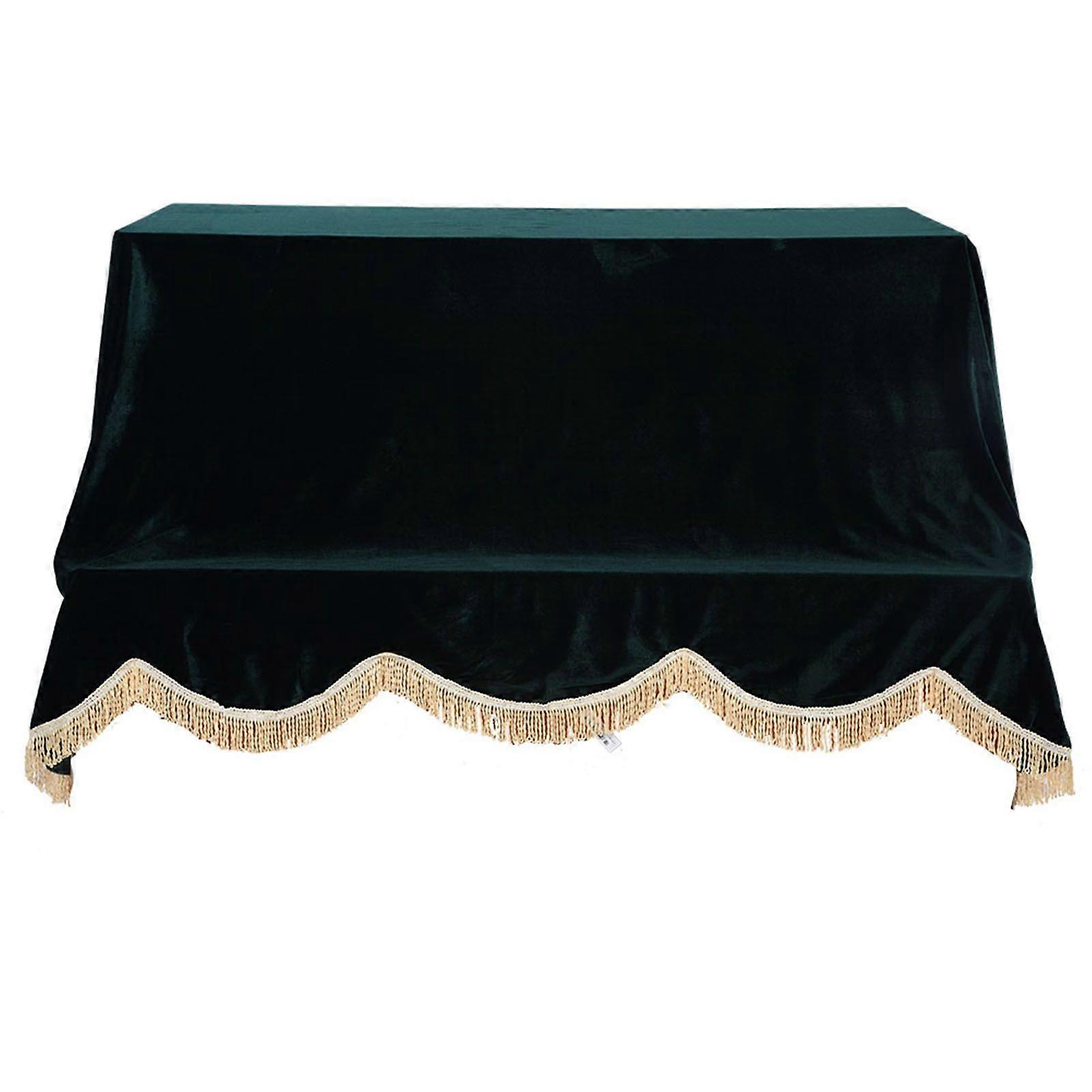 200* 150cm Durable Upright Piano Dustproof Protective Cover Pleuche Cloth Accessory(Green)