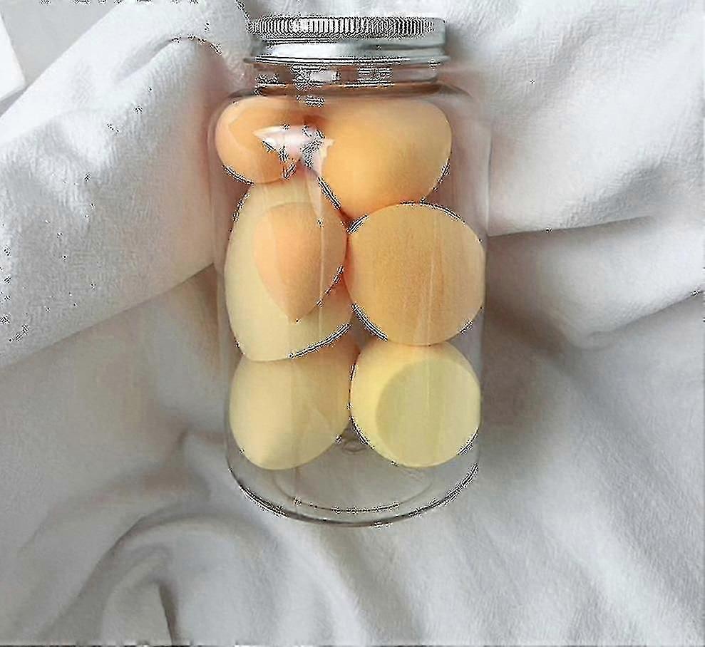 Scandinavian Style 7-Piece Makeup Sponge Set - Assorted Sizes for Dry and Wet Application