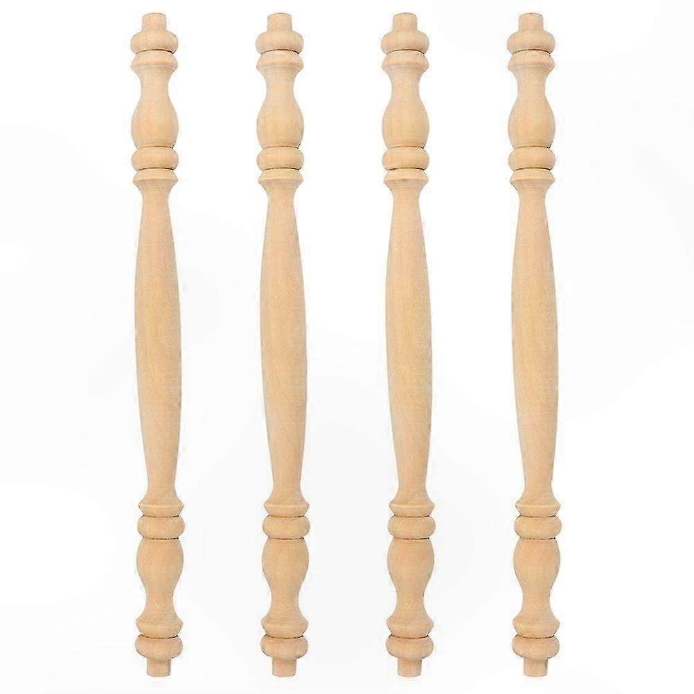 Decorative Wood Balusters for Home Projects | Sturdy Roman Column Design | 4 Pack