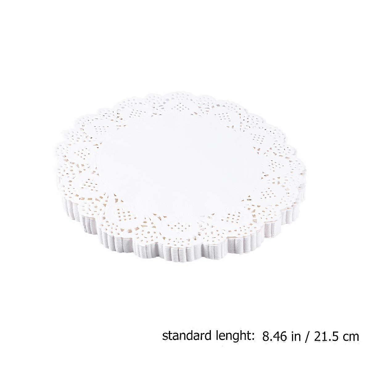 White Paper Lace Placemats Round Doilies for Decoration 140Pcs