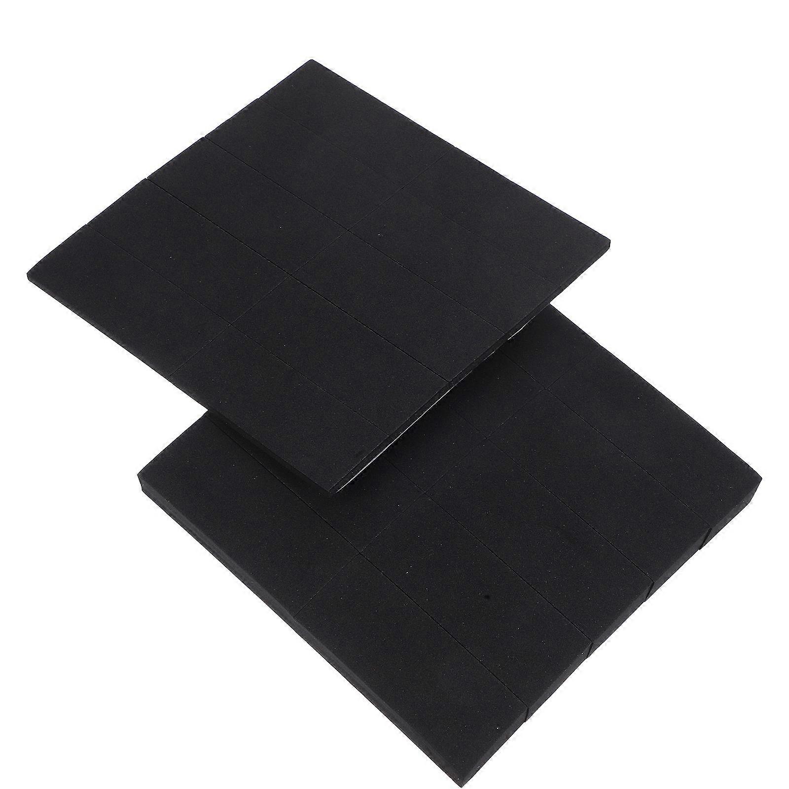 Bed Headboard Cushion Foam Pads for Shock Absorbing 60Pcs Black