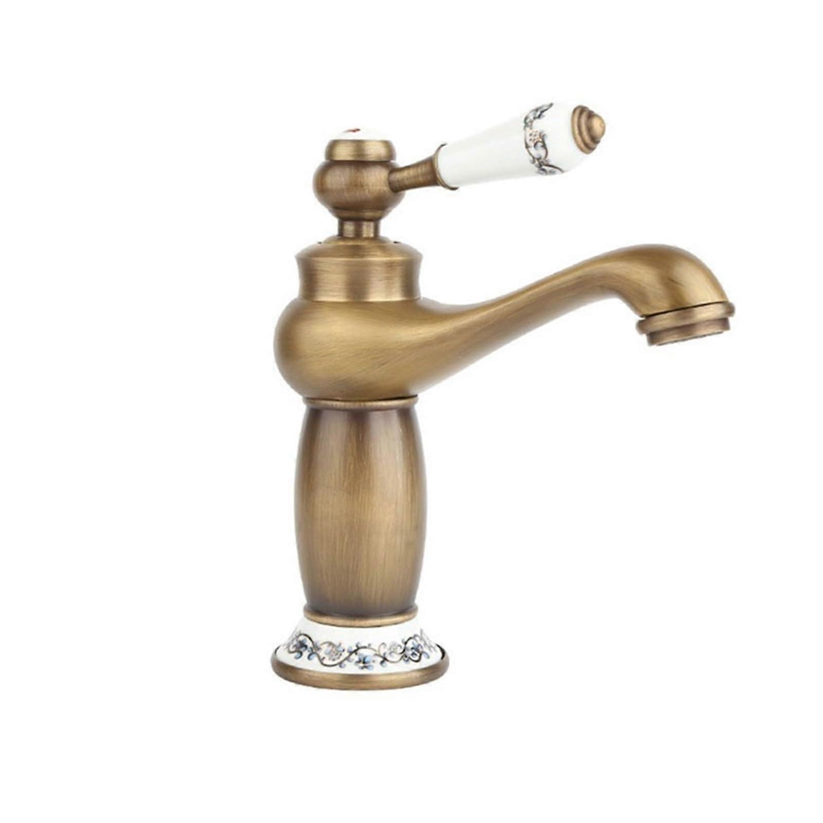 Kitchen Faucet Deck Mounted One Hole Single Lever Brushed Brass