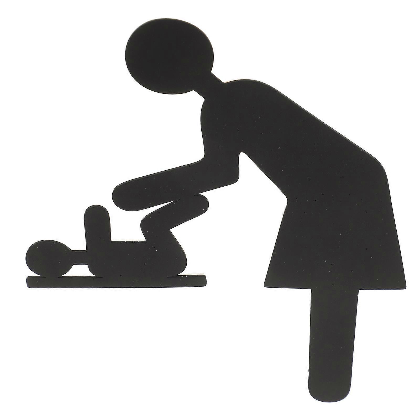 Mother and Baby Baby Changing Station Sign for Directing Public Use