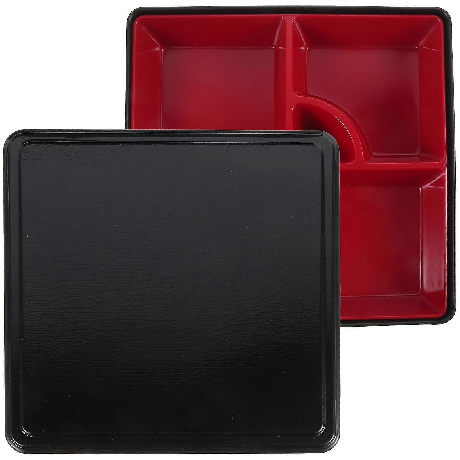 Portable 1Set With Rectangular Shape Designed For Lunch At School Or Work In Classic Black Color