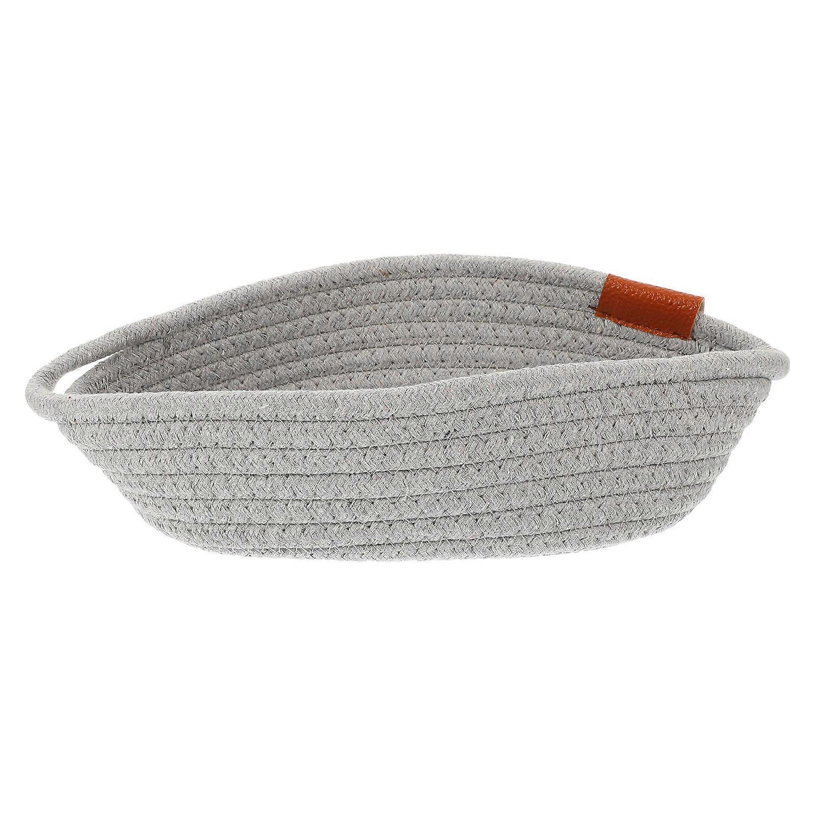 Toy Storage Box Cotton Rope Basket for Storage Use Grey 5Pcs Set
