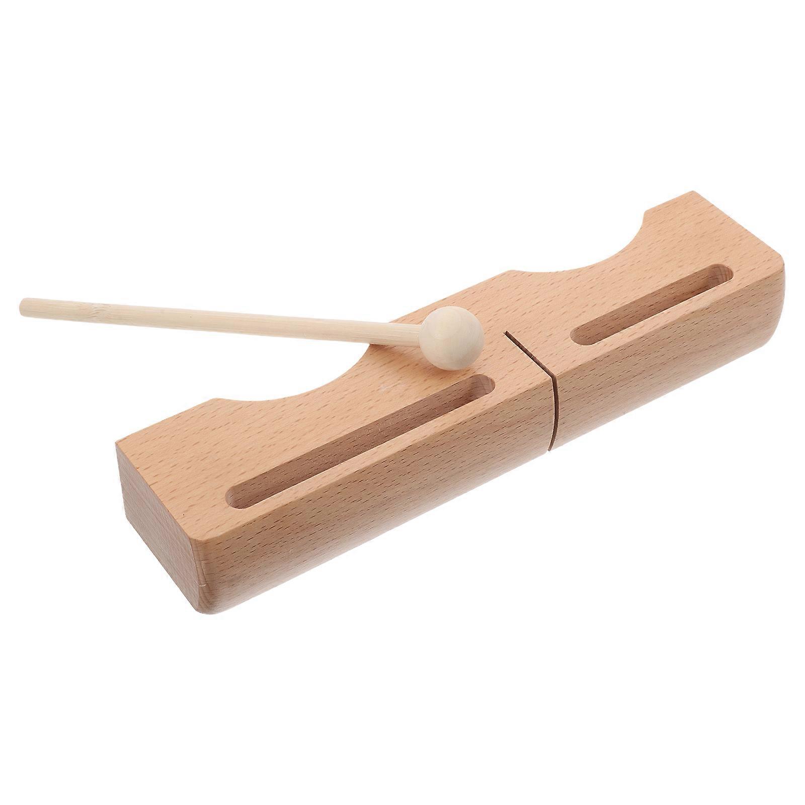 Wooden Percussion Block Set With Mallet For Adults Featuring Elegant Design Perfect For Music Education 3Pcs