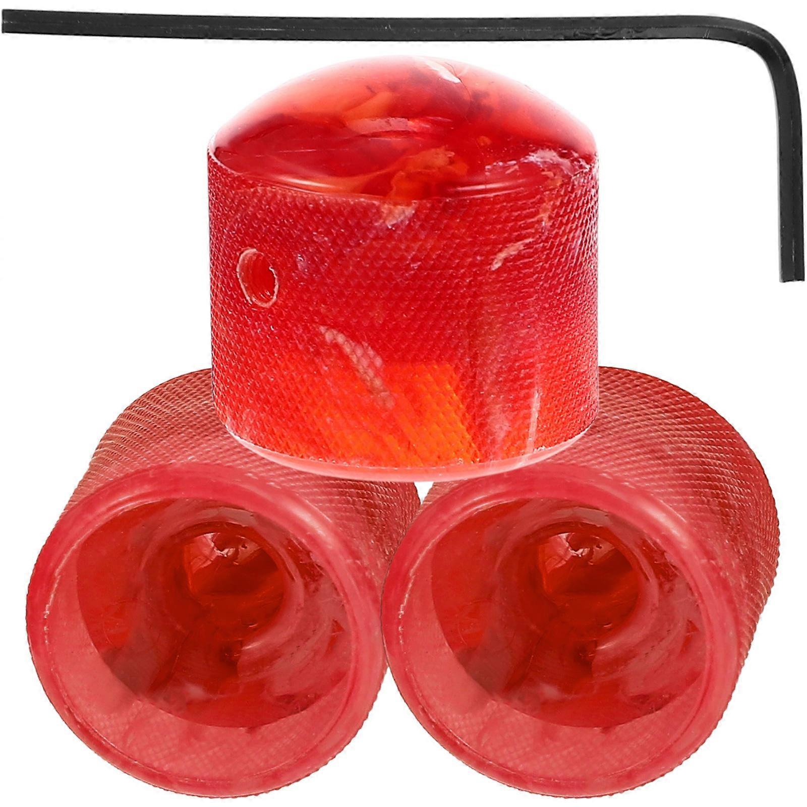 Electric Guitar Control Knobs For Music Performance And Daily Use 1.8x1.8cm Red Professional Design Tone Adjustment 12-Pcs