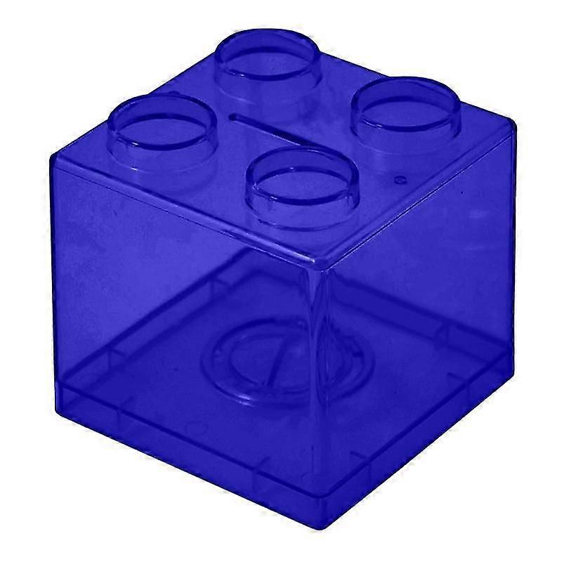 Coin Bank Transparent Visible Easy to Use Kids Building Block Design Money Saving Box for Gifts