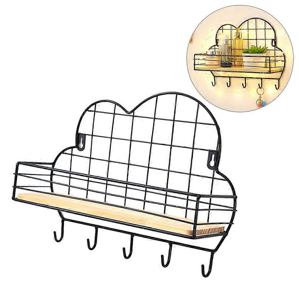 Storage Rack Cloud Shape Wall Shelf for 1 Hanging Holder Use