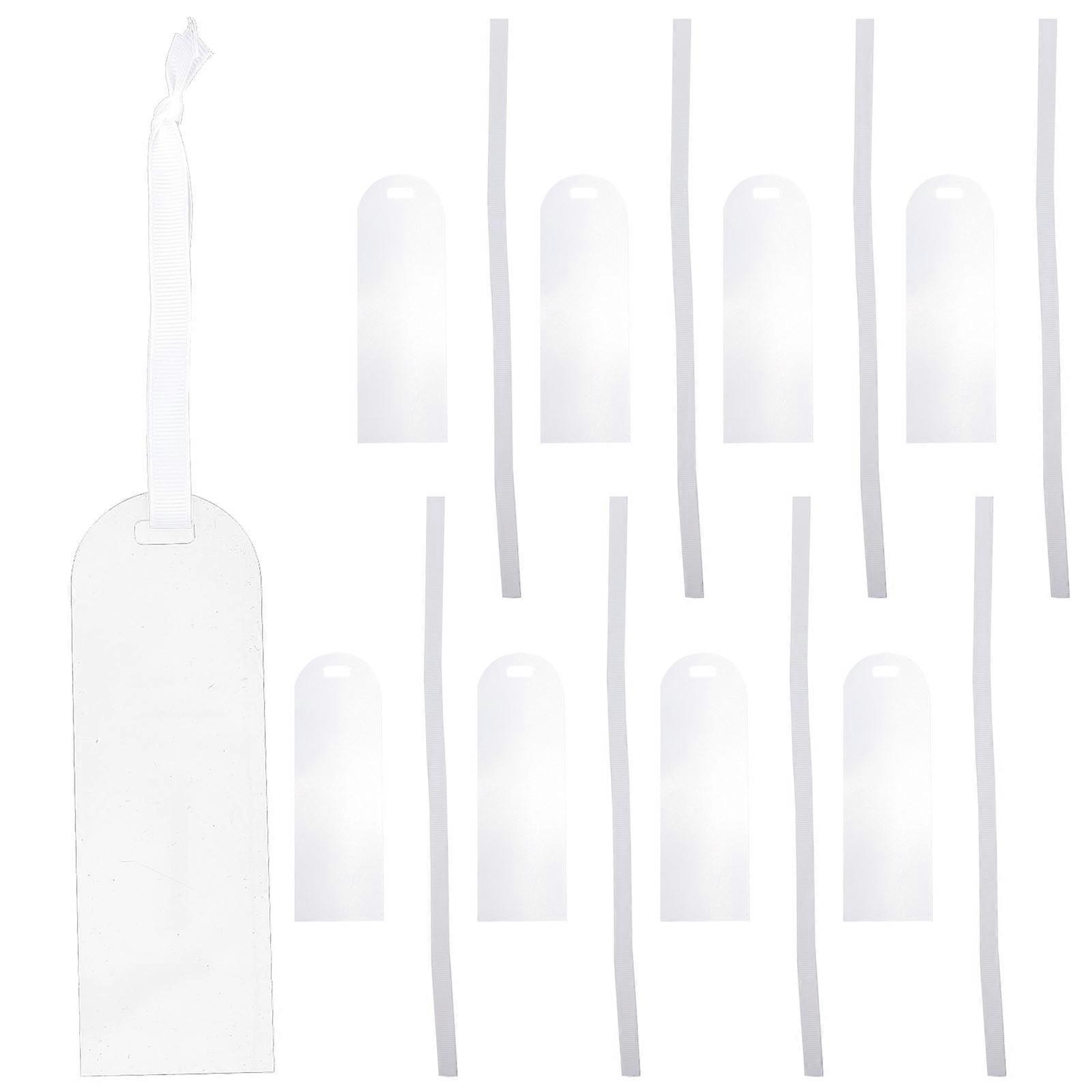 10Pcs Simple Design Acrylic Bookmarks Page Marker For DIY Crafts And Gifting In Transparent